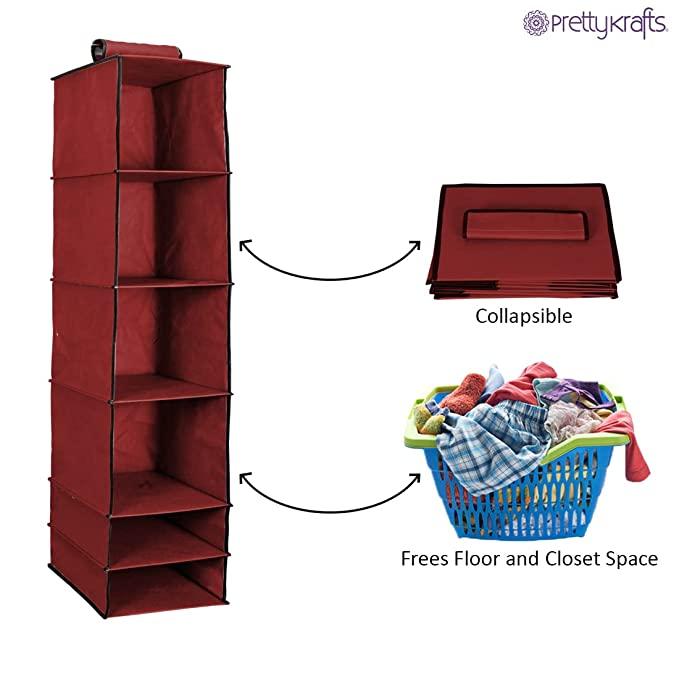 🏷️ Foldable Hanging Wardrobe Organizer (1 Piece)