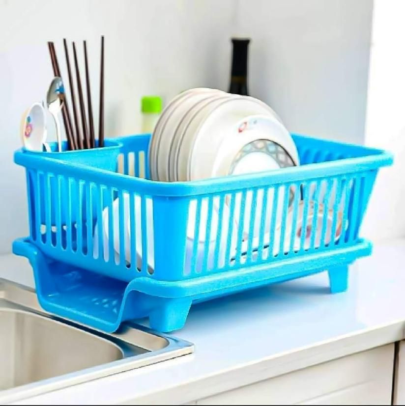🍽️ 3-in-1 Kitchen Dish Drainer (1 Piece)