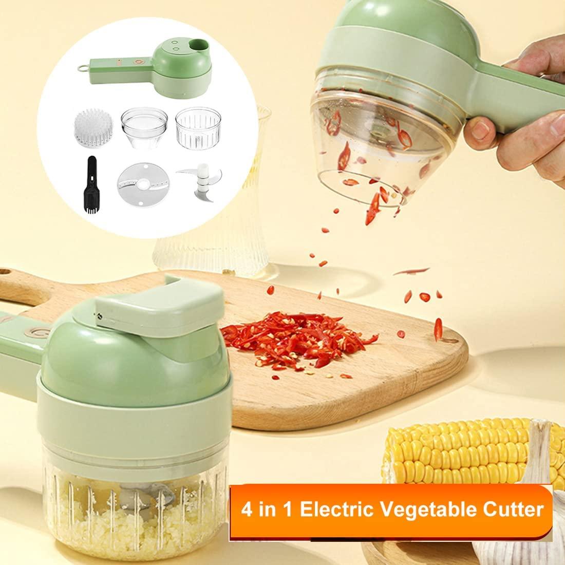🥗 4-in-1 Portable Electric Vegetable Cutter Set