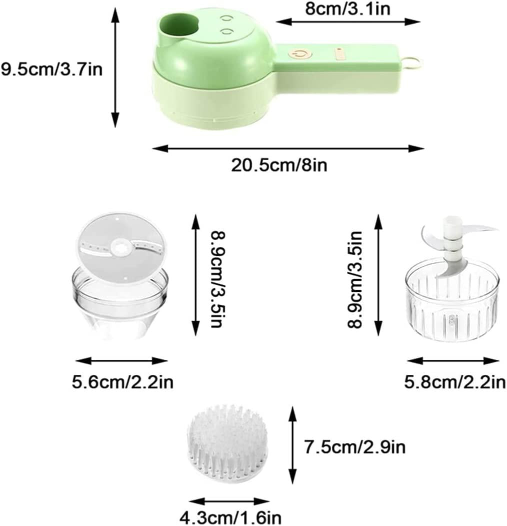 🥗 4-in-1 Portable Electric Vegetable Cutter Set