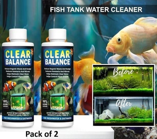 🐠 Clear Balance Fish Tank Water Purifier (120ml, Pack of 2)