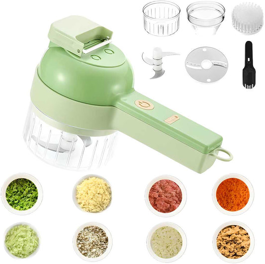 🥗 4-in-1 Portable Electric Vegetable Cutter Set