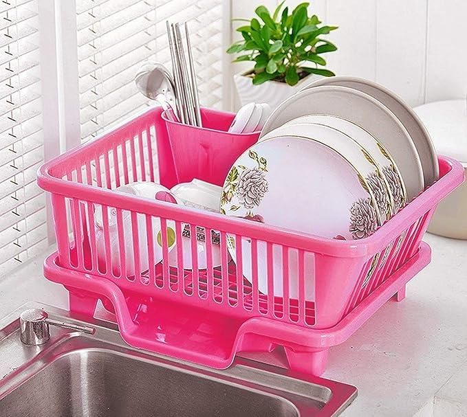 🍽️ 3-in-1 Kitchen Dish Drainer (1 Piece)