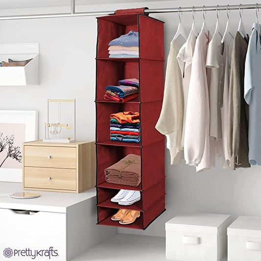 🏷️ Foldable Hanging Wardrobe Organizer (1 Piece)