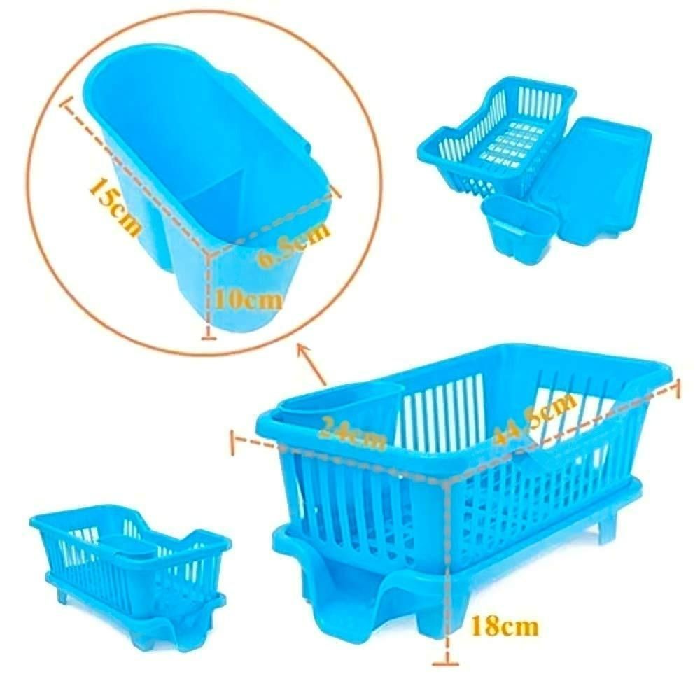🍽️ 3-in-1 Kitchen Dish Drainer (1 Piece)