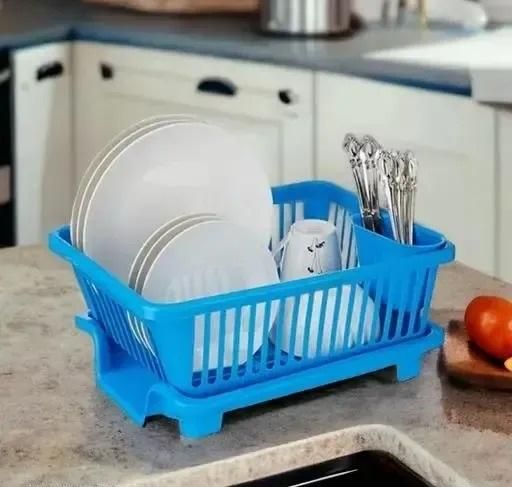 🍽️ 3-in-1 Kitchen Dish Drainer (1 Piece)