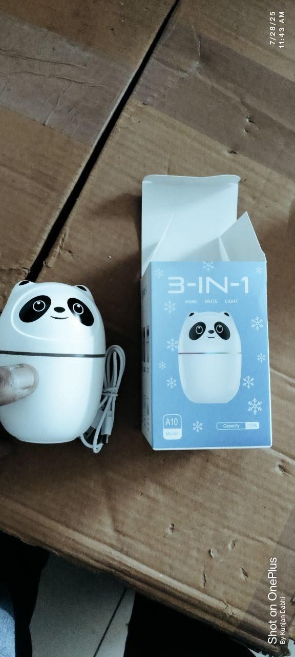 🐼 Cool Mist Panda Humidifier with 7-Color Night Light